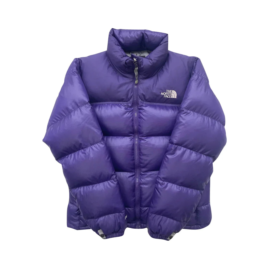 The North Face Womens Purple Puffer Jacket WITH STAIN
