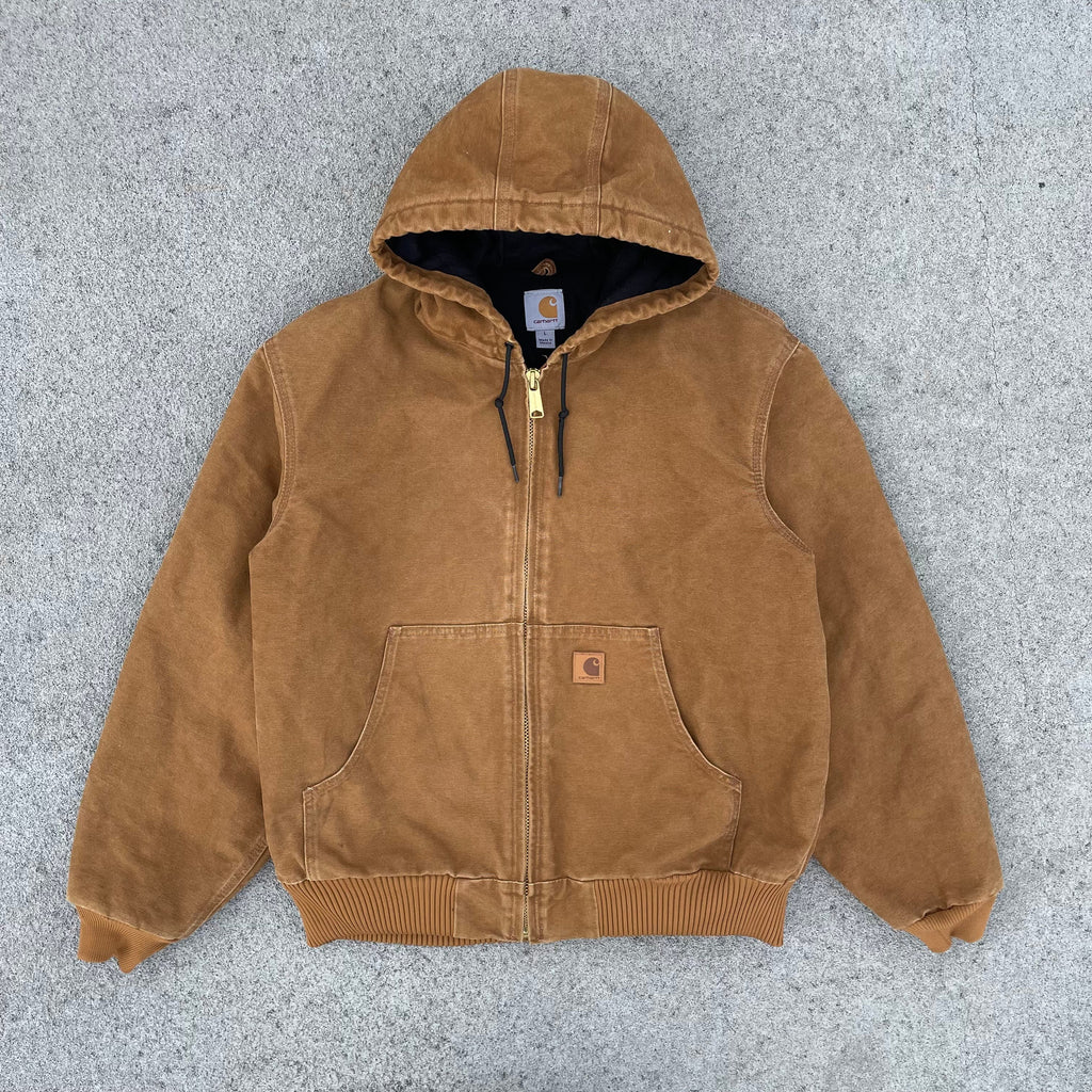 Vintage Carhartt Tan Brown Hooded Jacket