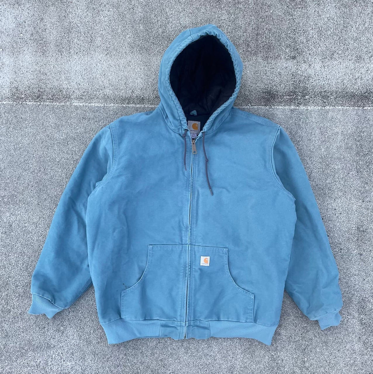 Vintage Carhartt Aqua Blue Hooded Jacket