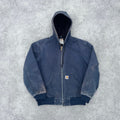 Vintage Carhartt Blue Hooded Jacket