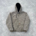 Vintage Carhartt Faded Beige Hooded Jacket