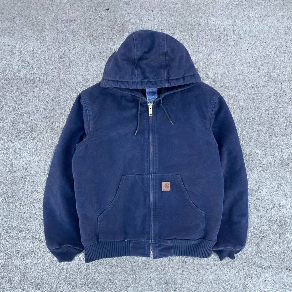 Vintage Carhartt Navy Blue Hooded Jacket