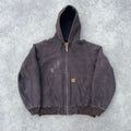 Vintage Carhartt Brown Hooded Jacket