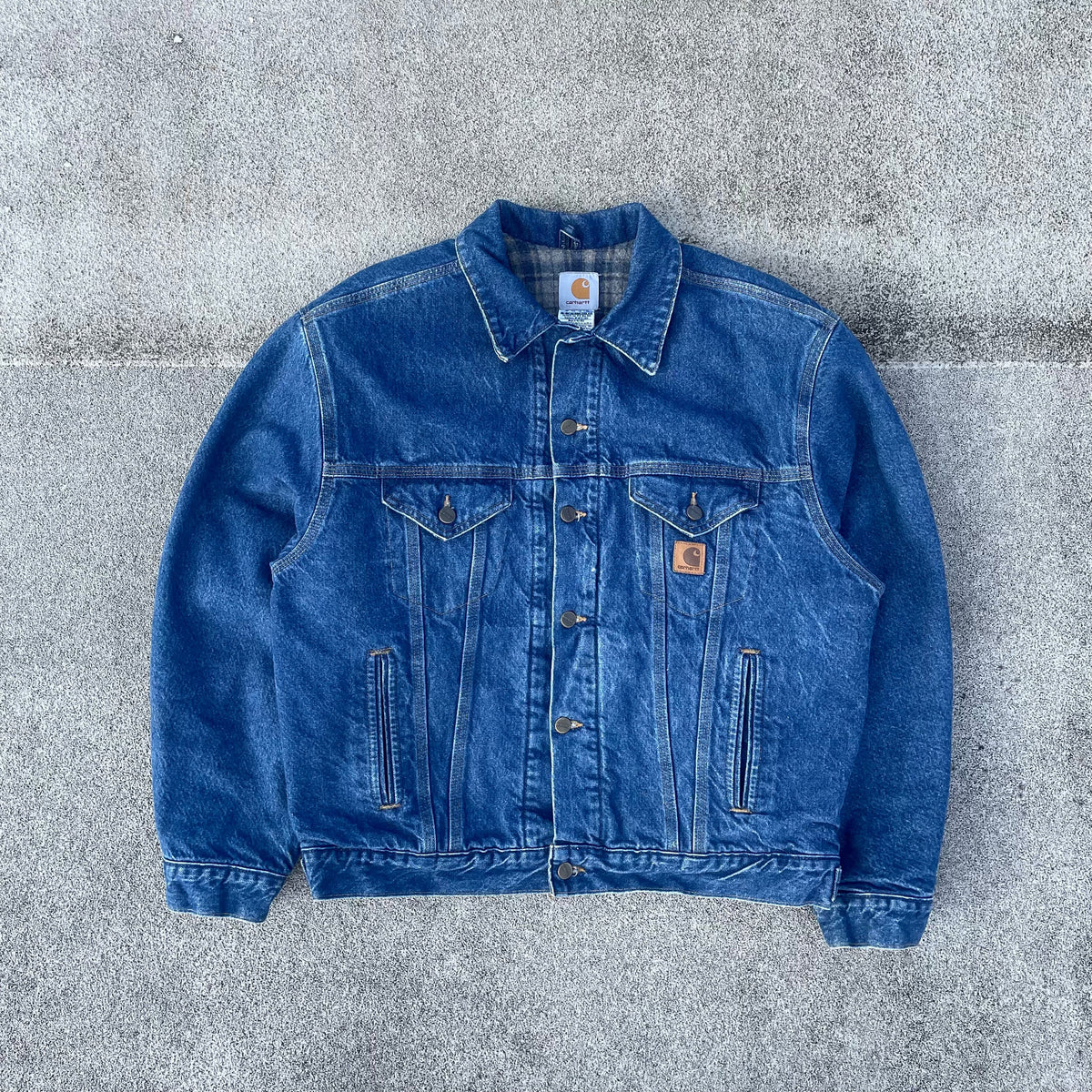 Vintage Carhartt Denim Blue Detroit Jacket