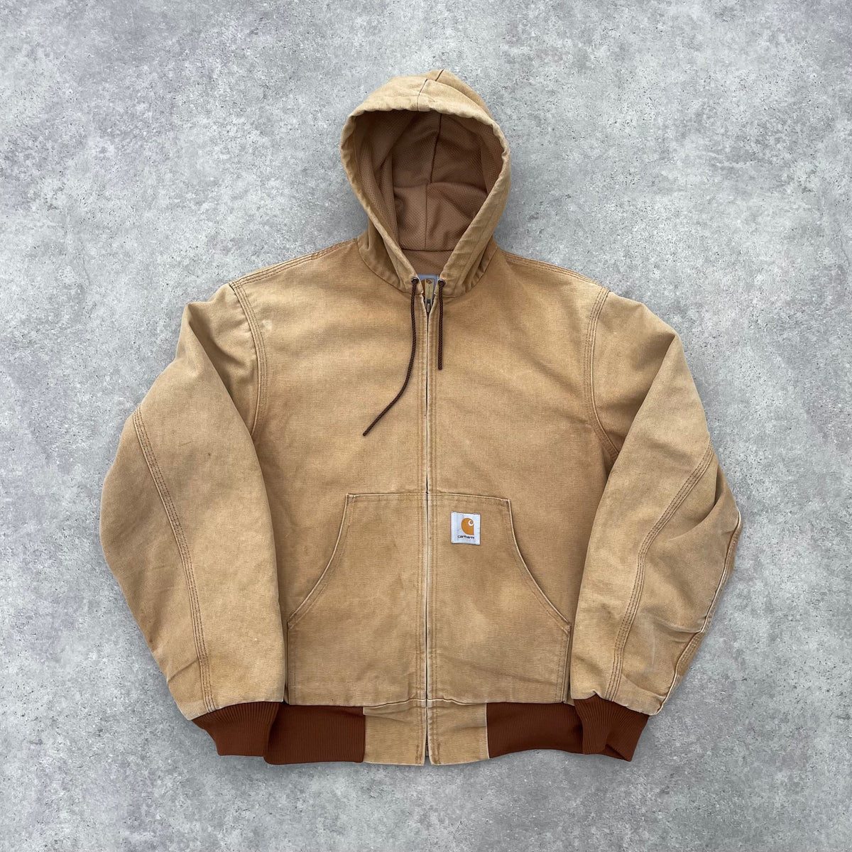 Vintage Carhartt Sand Beige Hooded Jacket