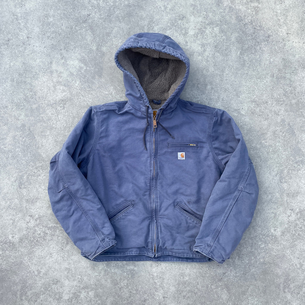 Vintage Carhartt Blue Hooded Jacket