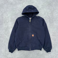 Vintage Carhartt Navy Blue Hooded Jacket