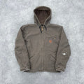 Vintage Carhartt Faded Beige Hooded Jacket