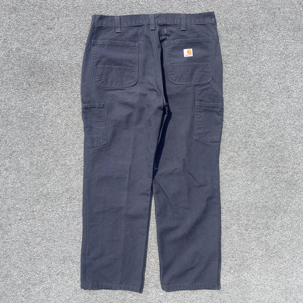 Vintage Carhartt Dark Grey / Navy Carpenter Trousers