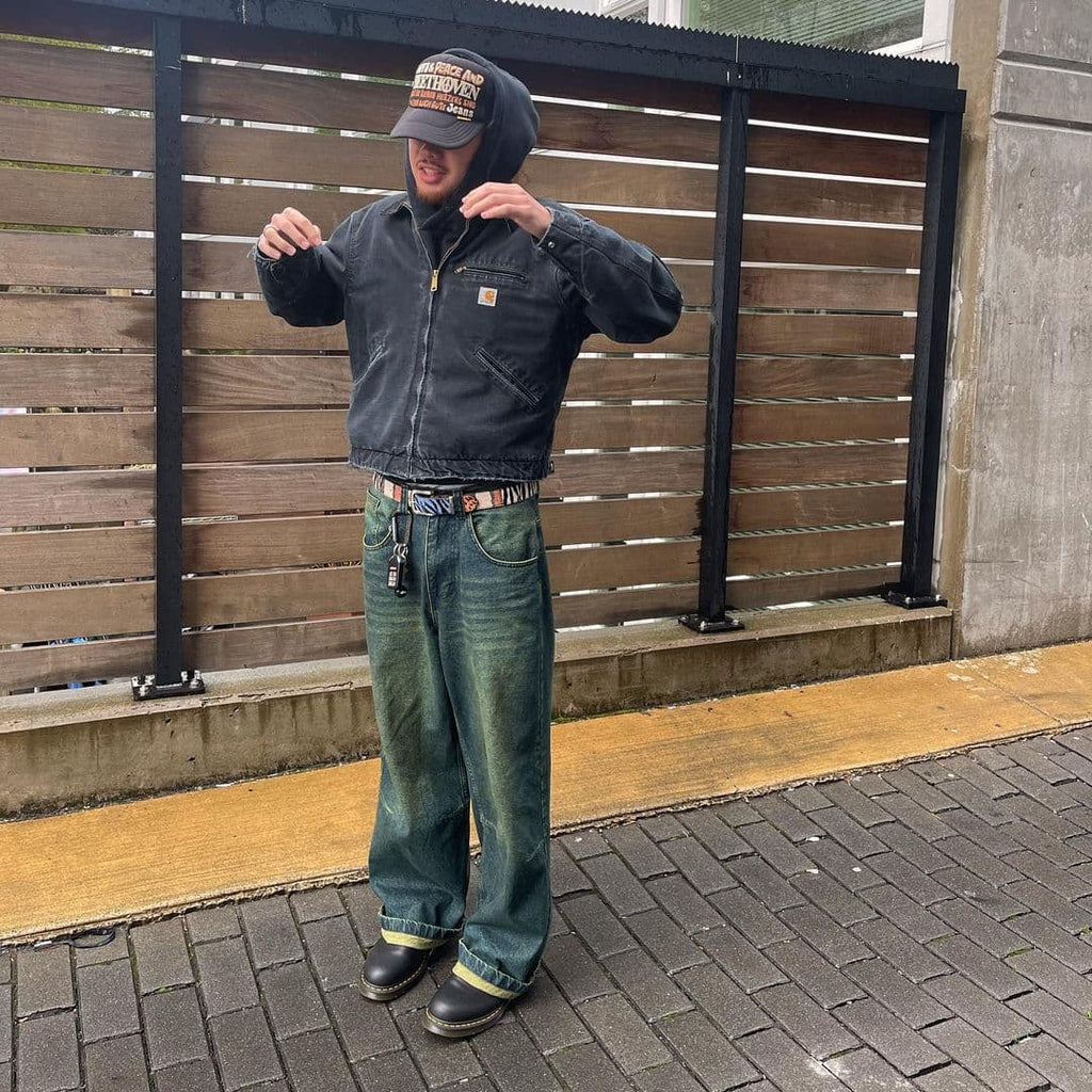 Vintage Carhartt Faded Black Detroit Jacket