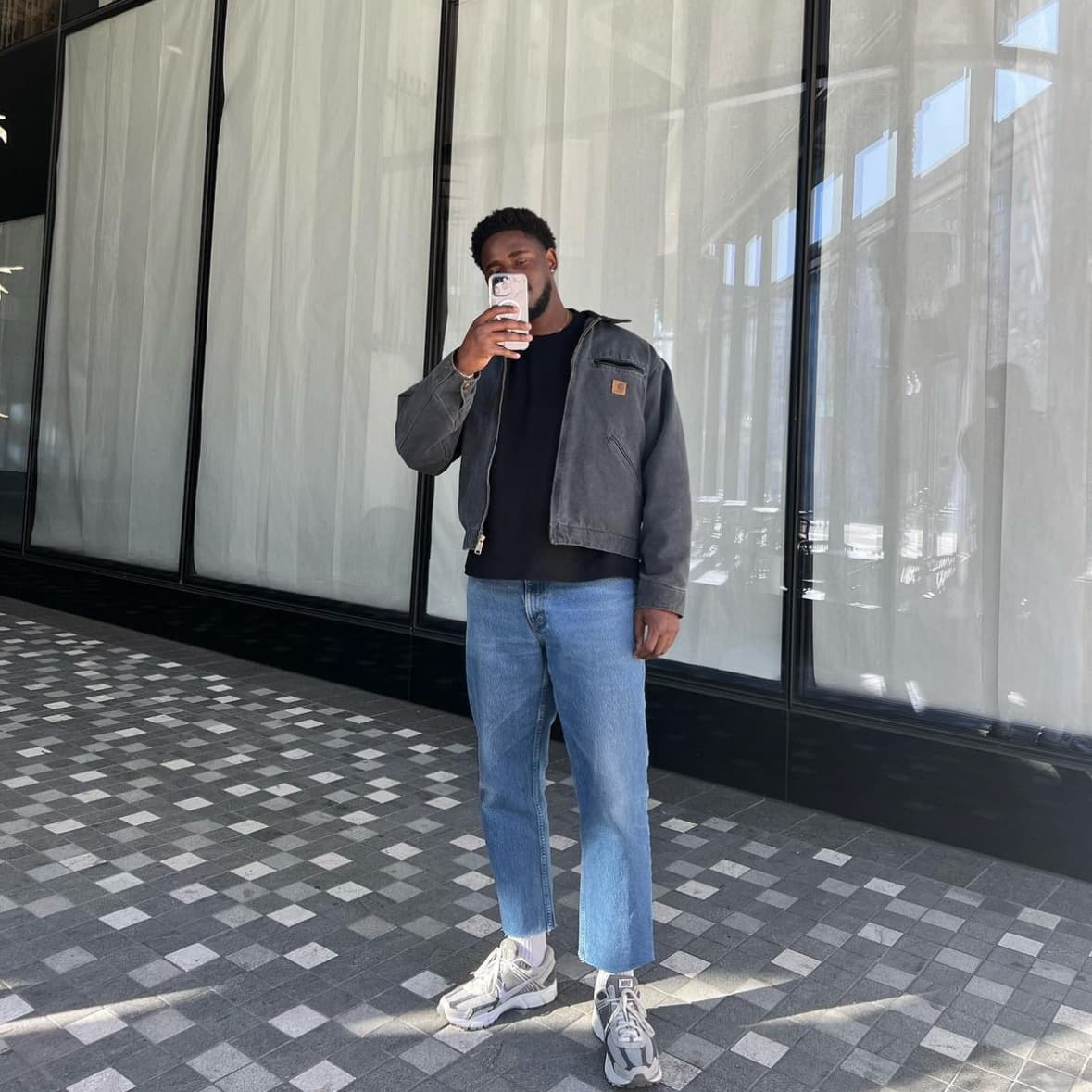 Vintage Carhartt Faded Grey Detroit Jacket