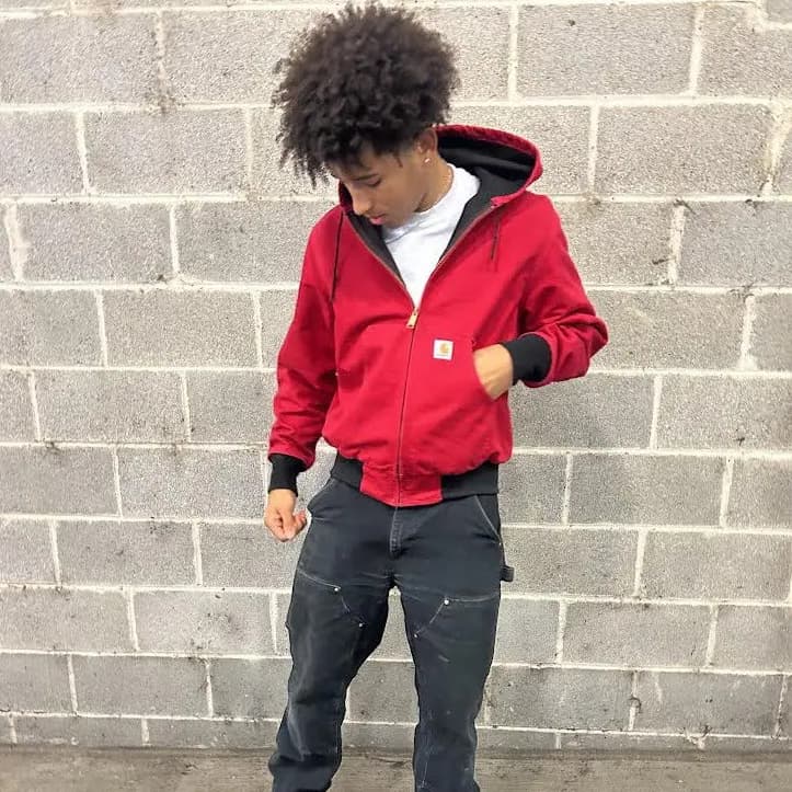 Vintage Carhartt Red Hooded Jacket