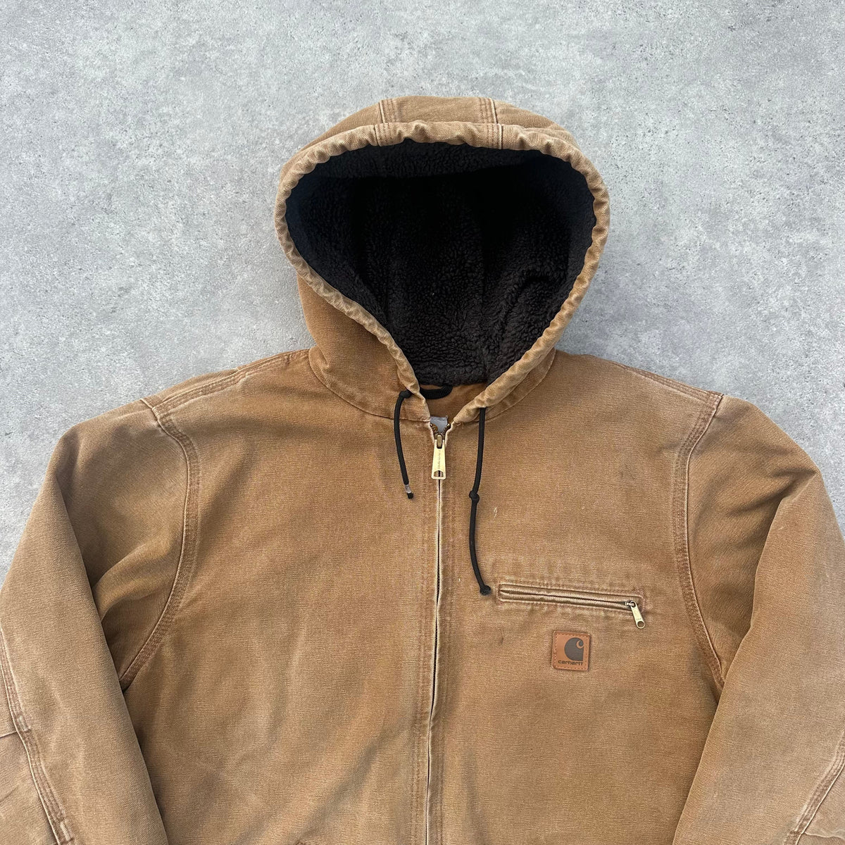 Vintage Carhartt Sand Hooded Jacket