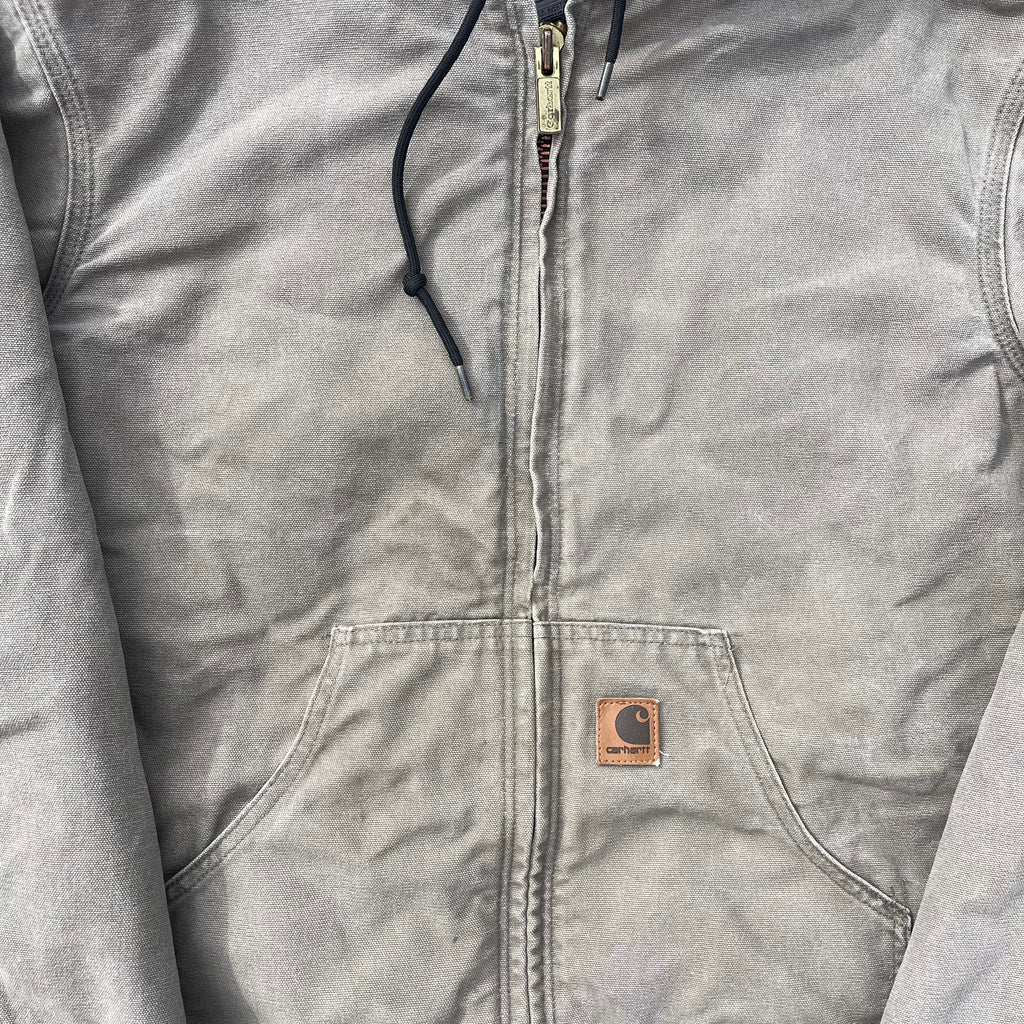 Vintage Carhartt Faded Beige Hooded Jacket