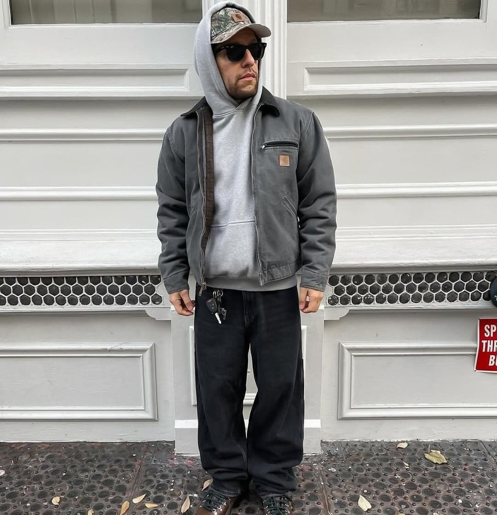 Vintage Carhartt Faded Grey Detroit Jacket