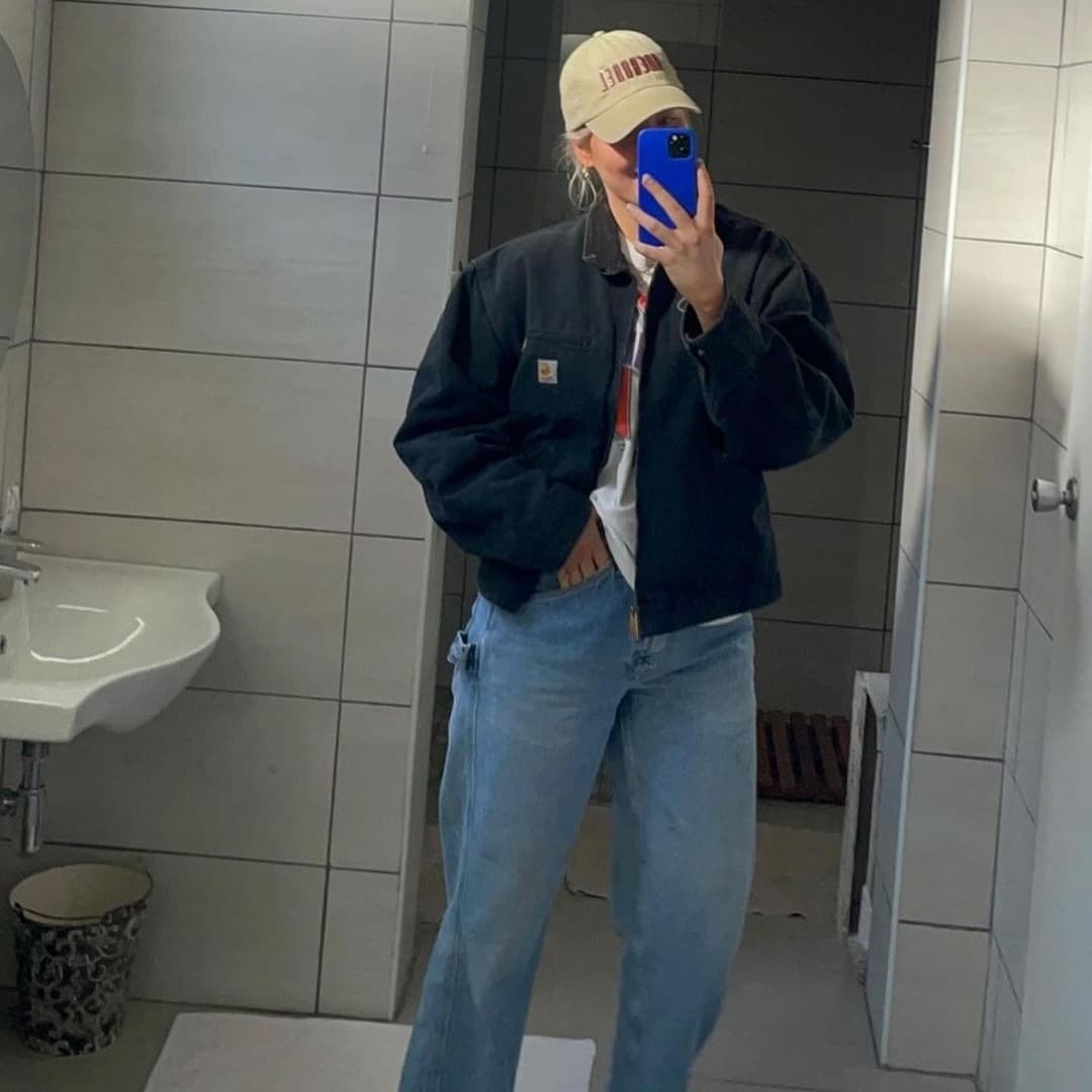 Vintage Carhartt Faded Black Detroit Jacket