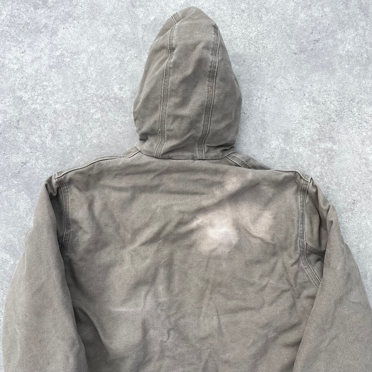 Vintage Carhartt Faded Beige Hooded Jacket