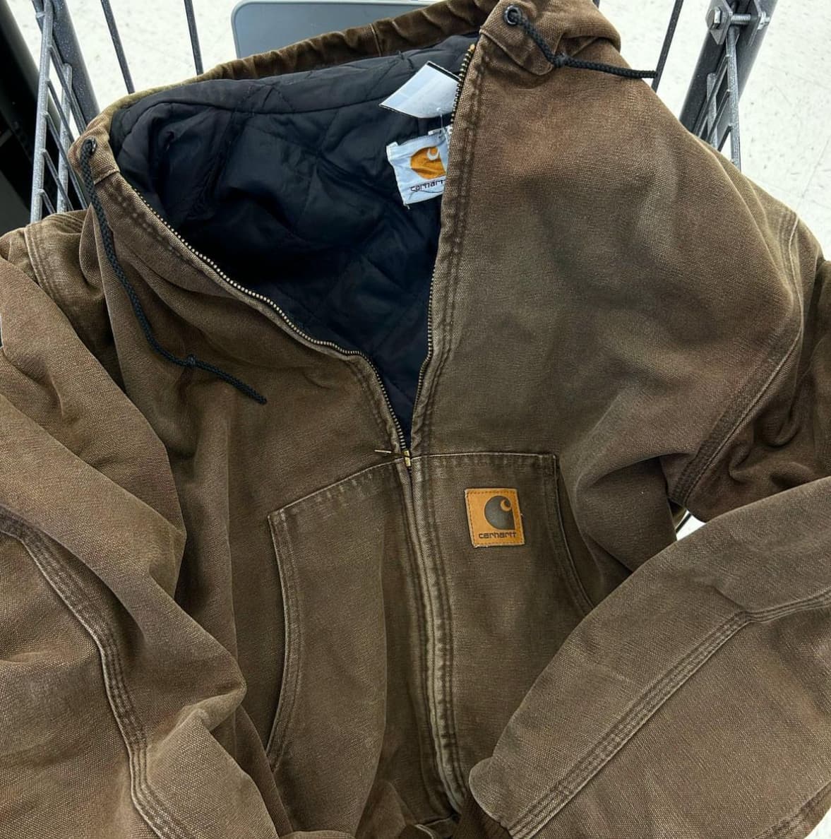 Vintage Carhartt Brown Hooded Jacket