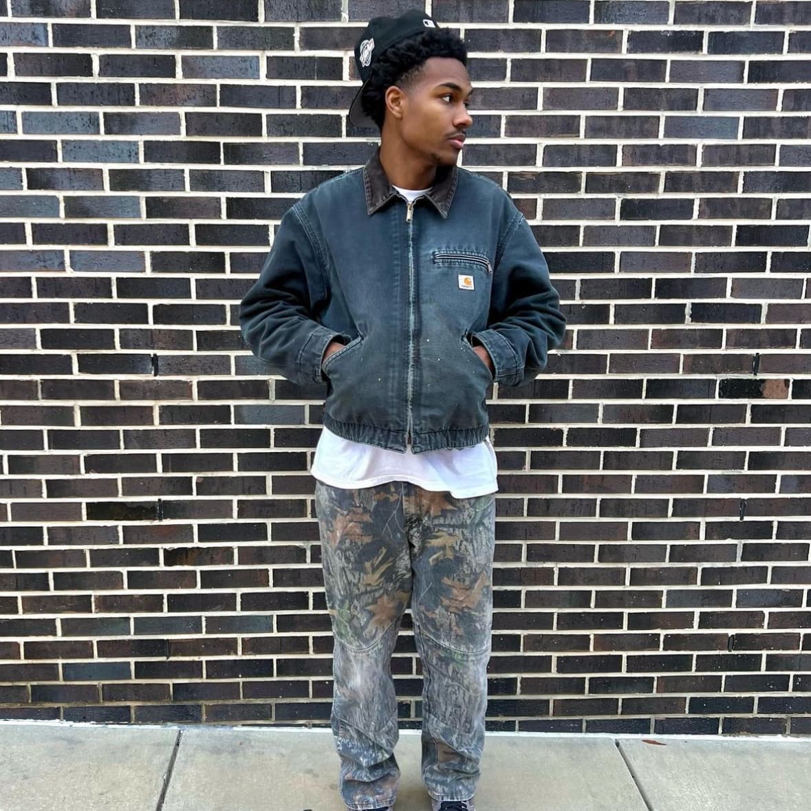 Vintage Carhartt Faded Black Detroit Jacket
