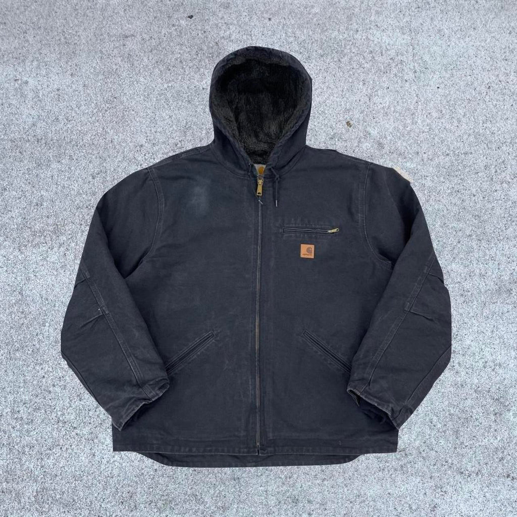 Vintage Carhartt Black Hooded Jacket