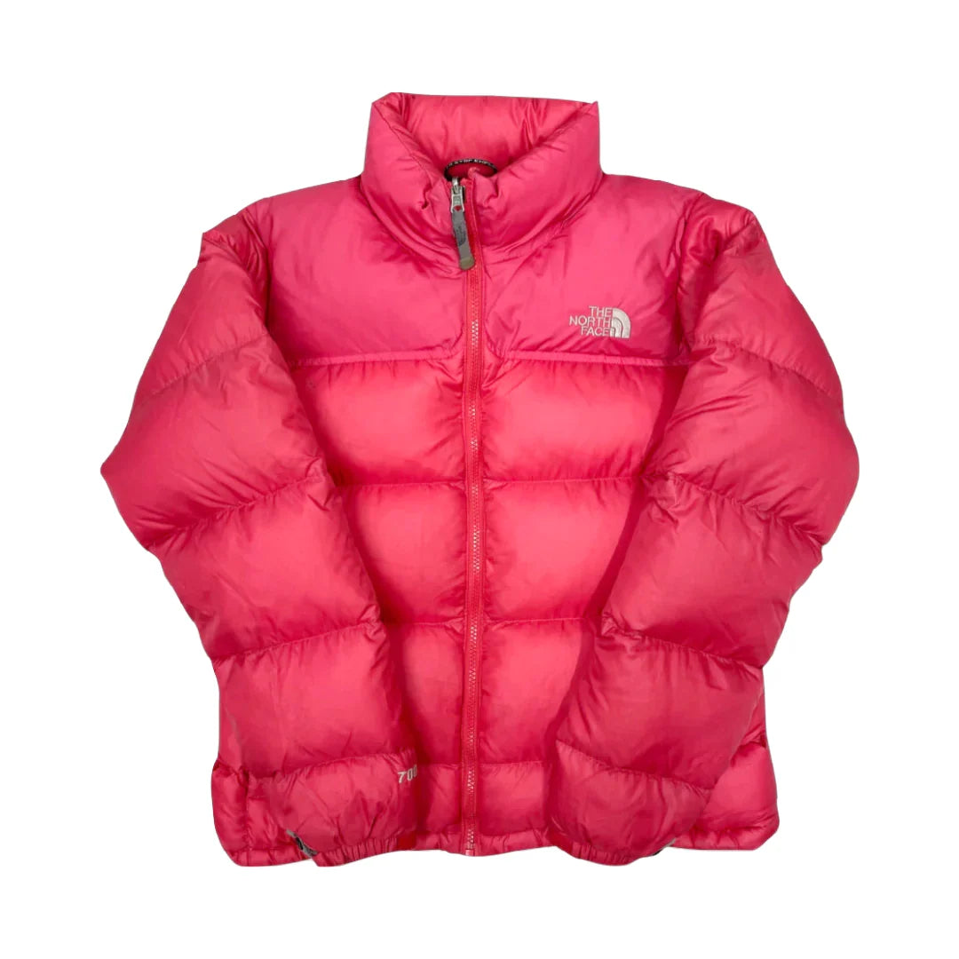 The North Face Womens Faded Red / Pink Puffer Jacket WITH STAIN
