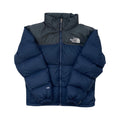 The North Face Matte Navy Blue & Grey Puffer Jacket