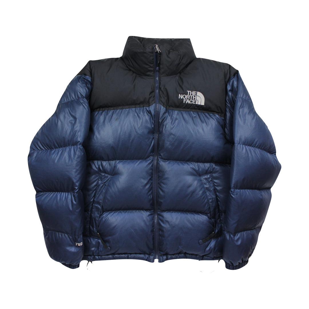 The North Face Navy Blue Puffer Jacket WITH DAMAGE