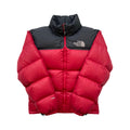 The North Face Red & Grey Puffer Jacket WITH STAIN