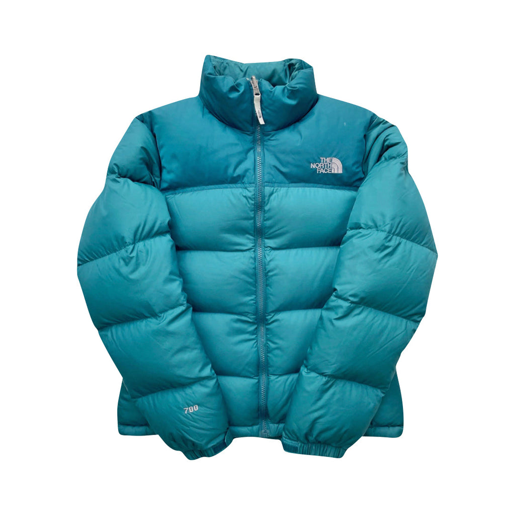 The North Face Womens Matte Baby Teal Puffer Jacket
