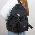 Prada Nylon Bagpack W/Buckles