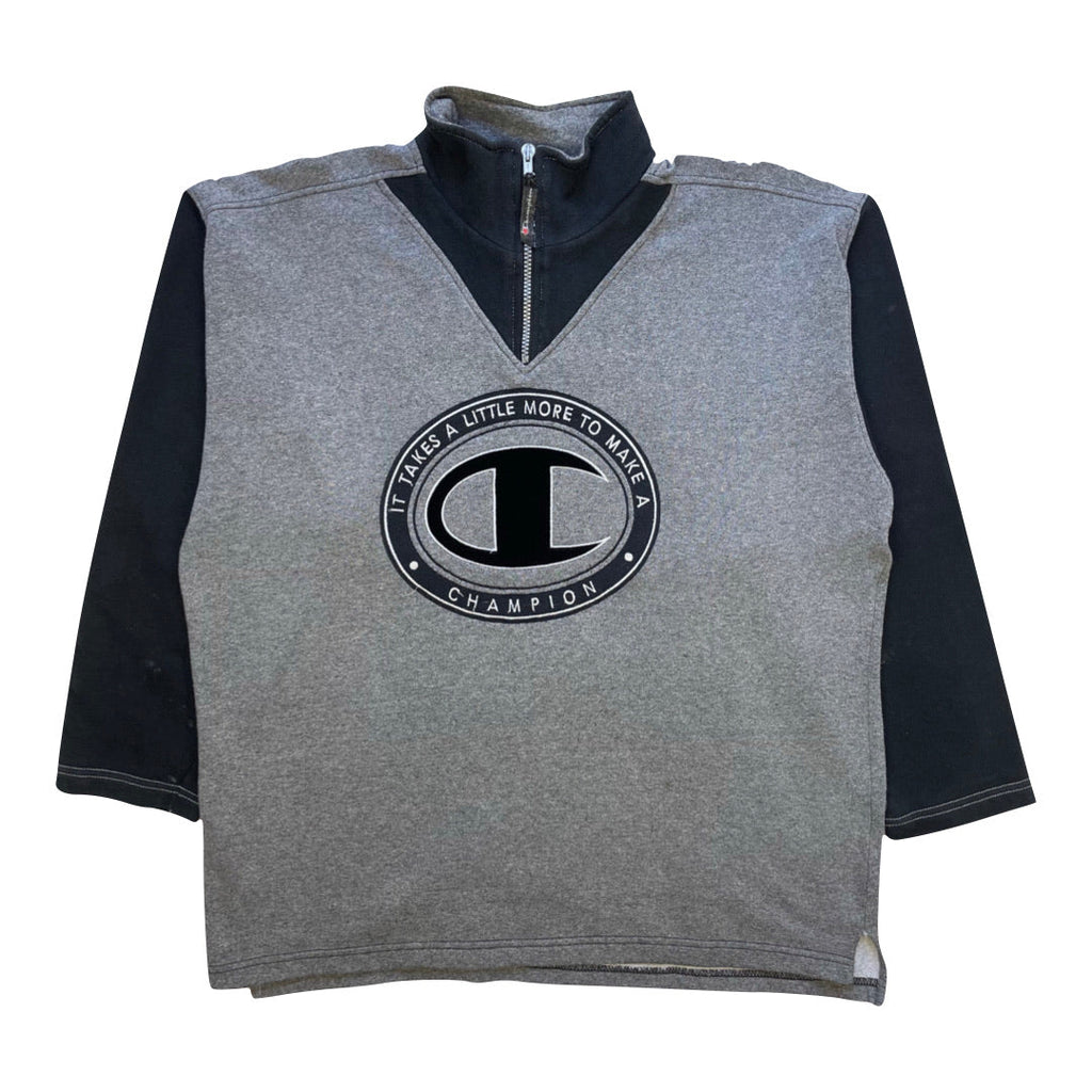 Champion Grey 1/4 Zip Sweatshirt