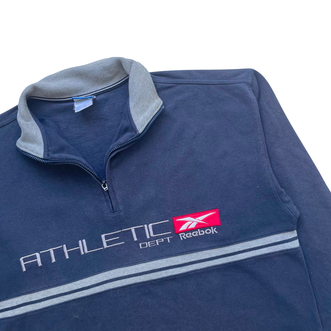 Reebok Navy Blue 1/4 Zip Sweatshirt