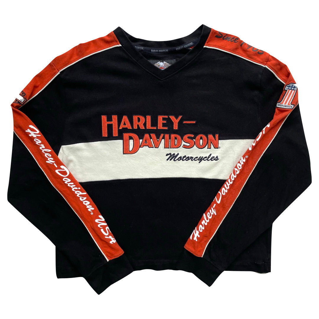 Harley Davidson Black & Orange Racing Sweatshirt