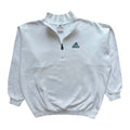 Adidas Equipment White 1/4 Zip Sweatshirt WITH STAIN