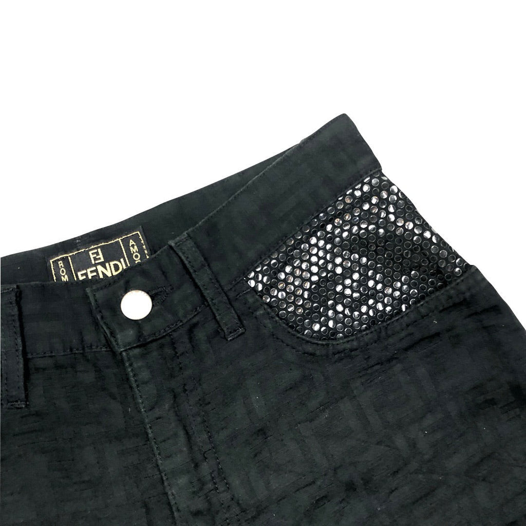 Women’s Fendi Black Monogram Trousers