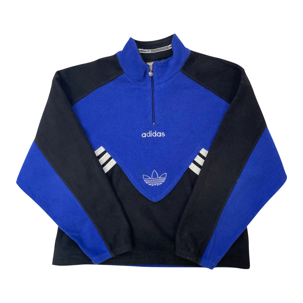 Adidas Blue 1/4 Zip Fleece Sweatshirt