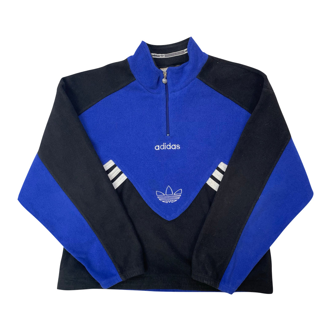 Adidas Blue 1/4 Zip Fleece Sweatshirt