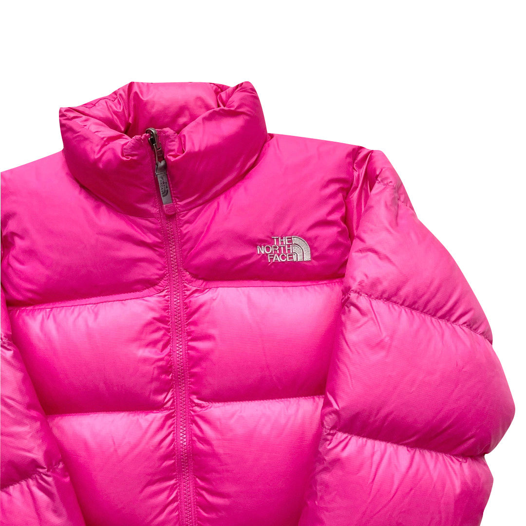 The North Face Womens Pink Puffer Jacket WITH DAMAGE