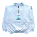 Adidas Equipment Light Grey 1/4 Zip Sweatshirt