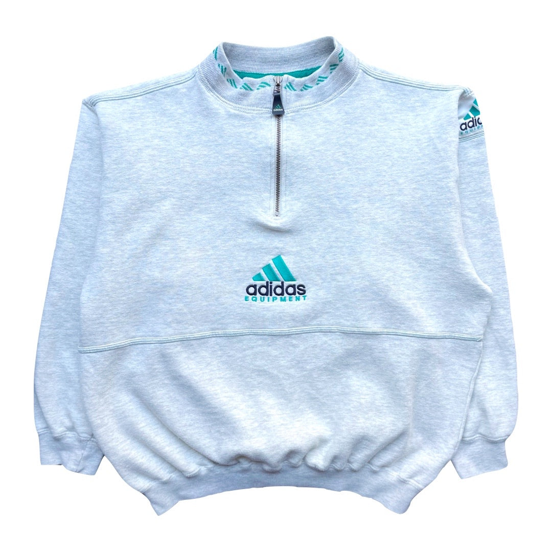 Adidas Equipment Light Grey 1/4 Zip Sweatshirt