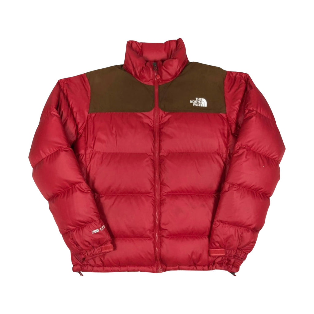 Women’s The North Face Red & Brown Baltoro Puffer Jacket NO HOOD