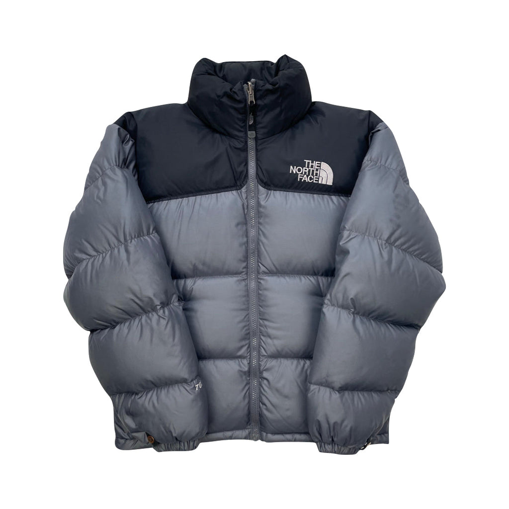 The North Face Grey Puffer Jacket WITH STAIN