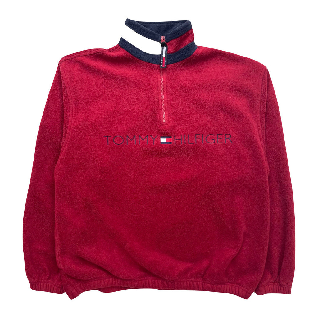 Tommy Hilfiger Red 1/4 Zip Fleece