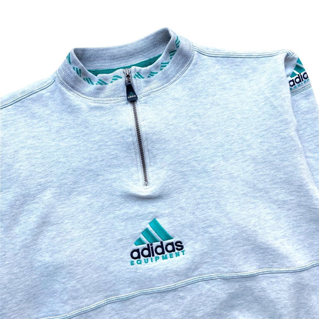 Adidas Equipment Light Grey 1/4 Zip Sweatshirt