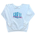 Guess White Wide Neck Sweatshirt