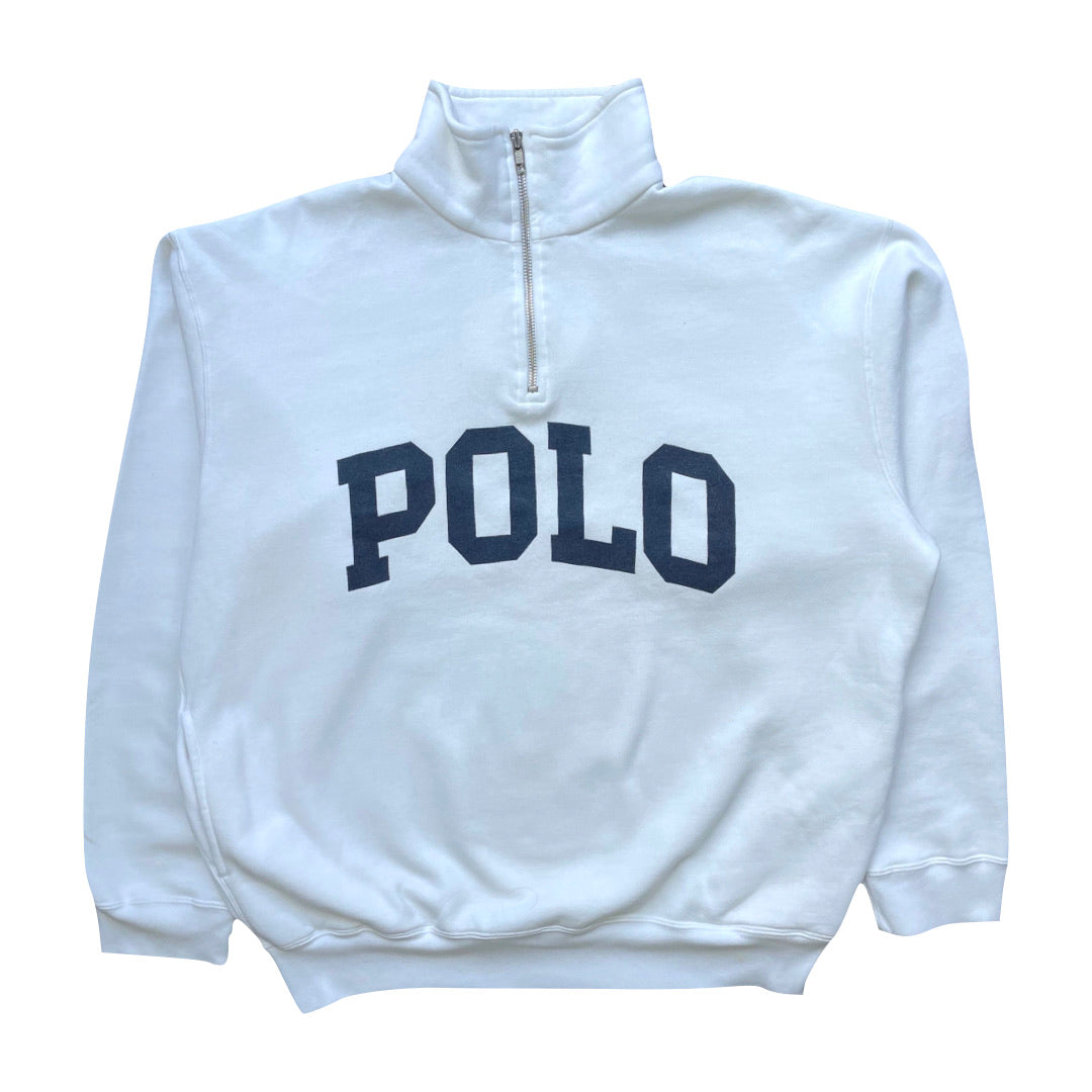 Ralph Lauren Polo Sport White 1/4 Zip Sweatshirt