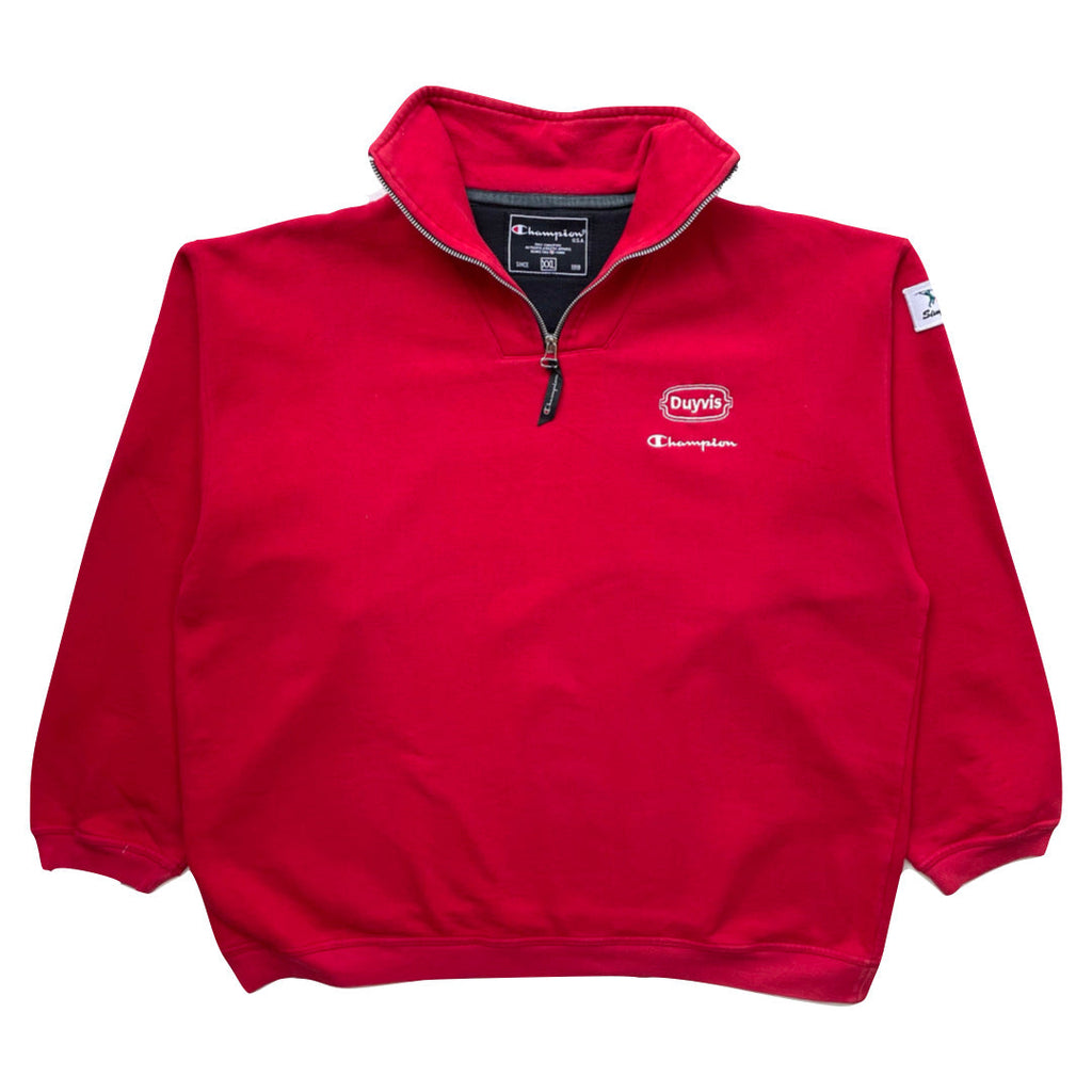 Champion Red 1/4 Zip Sweatshirt