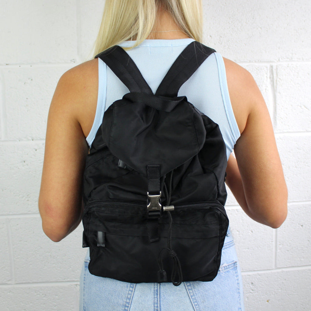 Prada Black Nylon Bagpack
