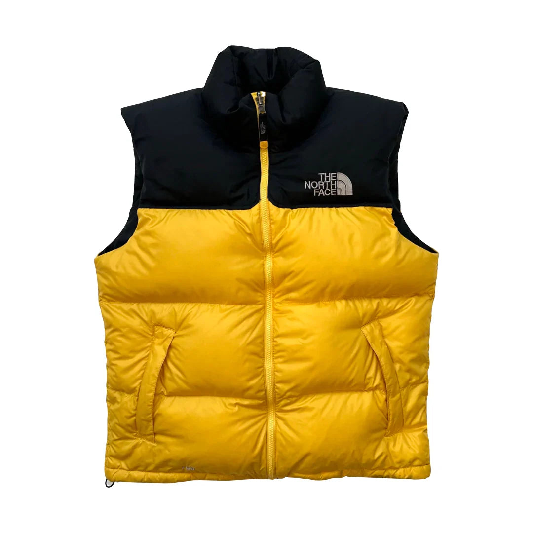 The North Face Yellow Gilet Puffer Jacket WITH SMALL STAIN