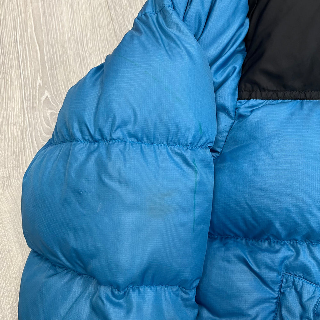 The North Face Baby Blue Puffer Jacket WITH STAIN